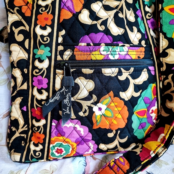 Vera Bradley SUZANI Floral Quilted Zippered Tote Crossbody Laptop Bag - Picture 2 of 13
